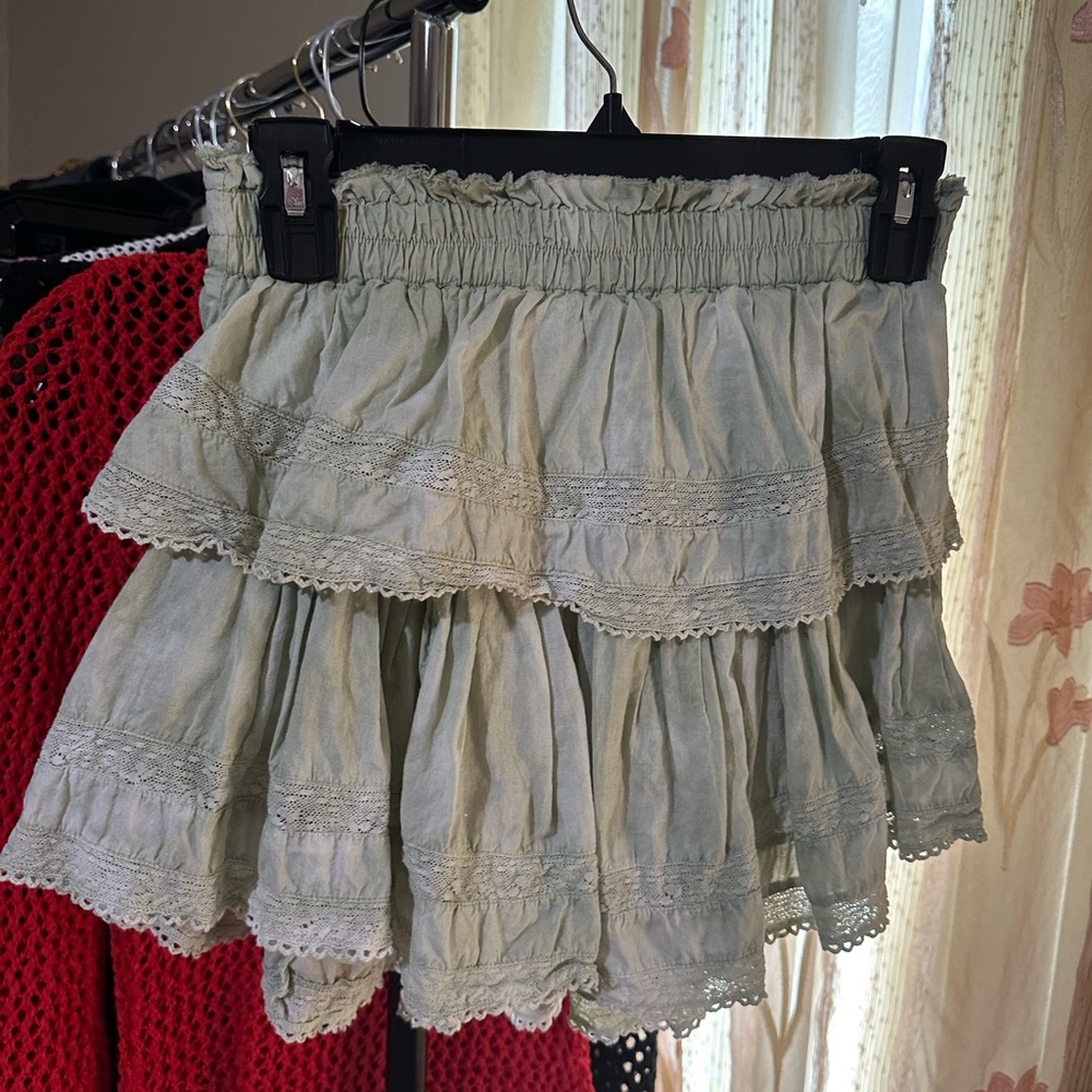 LoveShackFancy mini skirt small